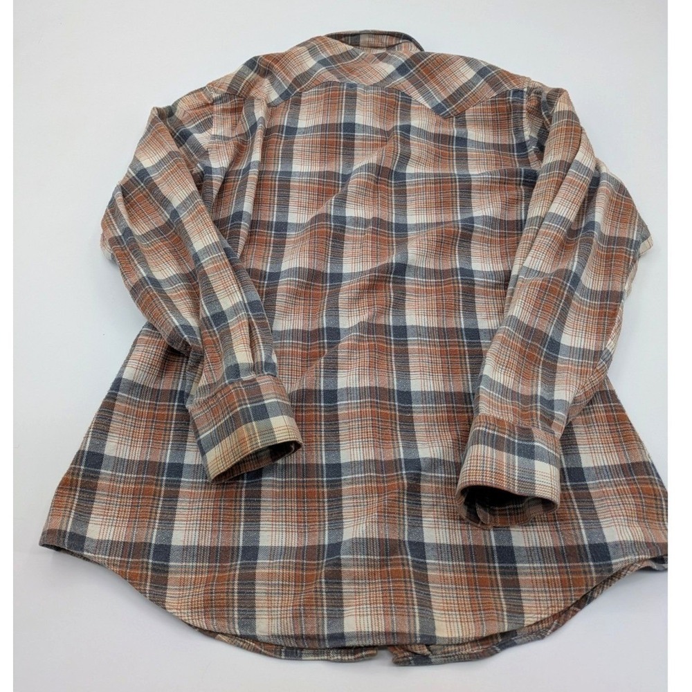 Vintage 1970s Gap Fashion Pioneers Plaid Western Snap Shirt 100% Cotton Medium - Picture 3 of 7